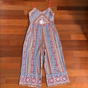 Cropped Patterned Jumpsuit